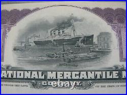 RARE Titanic Stock Certificate 1902 International Mercantile Marine SPECIMEN