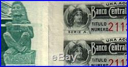 RARE UNCANC 1908 BANCO CENTRAL MEXICO BOND w COUPONS No Rubber Stamps 1905 $299