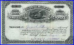 RED CLIFF EAGLE COUNTY COLORADO BATTLE MOUNTAIN SMELTING CO mining stock 1881