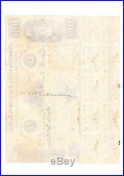 REPUBLIC OF TEXAS 8% $100- 1841 - MIRABEAU B. LAMAR SIGN. Criswell 40A