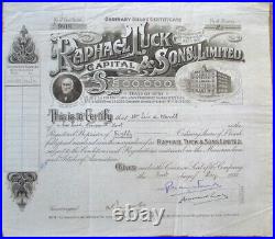 Raphael Tuck & Sons, Ltd. 1933 Stock Certificate Postcard Publisher England
