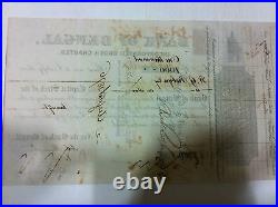 Rare Bank Of Bengal Vignetted Stock Share Certificate One Anna Revenue 1876