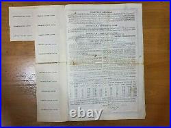 Rare China Chinese Government 1903 500 Franc 5% Bond Loan With 14 Coupons