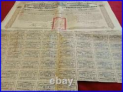 Rare China Chinese Government 1913 Petchili £20 Gold Bond +coupons Uncancelled