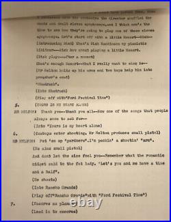 Rare James Melton Original Script 4 Radio W Certificate From Western Union 1953
