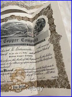 Rare Lot Of 4 1905 Buckeye Copper Co Stock Certificates Seattle