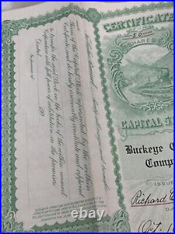 Rare Lot Of 4 1905 Buckeye Copper Co Stock Certificates Seattle