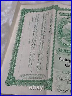 Rare Lot Of 4 1905 Buckeye Copper Co Stock Certificates Seattle