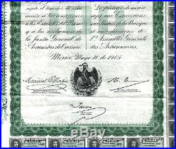 Rare Mint 1905 Banco De Londres Mexico Queen Victoria Bond 64 Coups! $1000 Avail