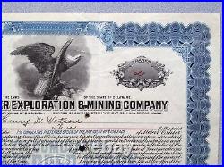 Rare Original Meteor Crater Exploration & Mining Co. Preferred stock certificate