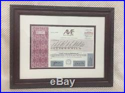 Rare Vintage Common Stock Certificate Medronic Arterial Vascular Engineering
