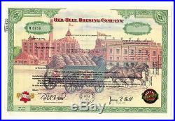 Red Bell Brewing Co stock certificate- Issued RARE