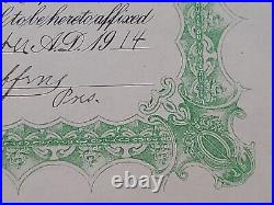 Red Lodge, MO 1914 Jeffery Hardware Co Stock Certificate #5 Issued To O. Johnson