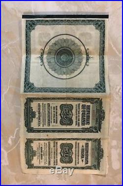 Republic of Poland $50 Dollar Gold Bond 1 April 1920 Due 1940 Rare Issue