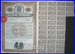 Republica Mexicana Ciudad de Veracruz 5% Bond to Bearer 1907 uncanc. + coupons