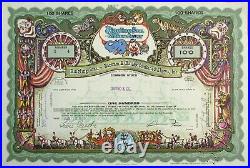 Ringling Bros. Barnum Bailey Combined Shows 1969 Issued Circus Stock Certificate