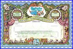 Ringling Bros-Barnum & Bailey Combined Shows specimen Color Stock Certificate
