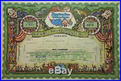 Ringling Brothers Barnum Bailey Circus Company Stock Certificate 1969
