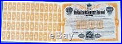 Rio Grande Southern Railroad Colorado 1890 $1000 Gold Bond Certificate + Coupons