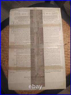 Russian 1822 Signed Nathan Rothschild Imperial 720 Roubles Bond Loan Document