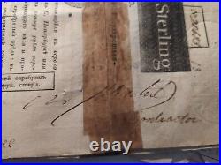 Russian 1822 Signed Nathan Rothschild Imperial 960 Roubles Bond Loan Stock Share