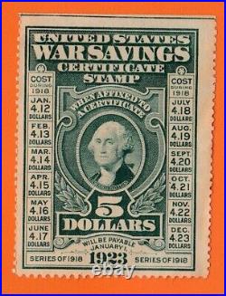 SCOTT # WS2 US WAR SAVINGS STAMPS. SERIES OF 1918 in booklet one loose