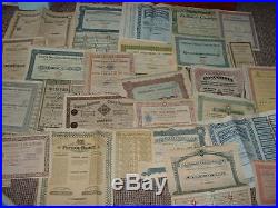 SCRIPOPHILY VINTAGE CERTIFICATES 200 DIFF SHARE / STOCK BONDs GET WHAT YOU SEE