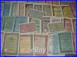 SCRIPOPHILY VINTAGE CERTIFICATES 200 DIFF SHARE / STOCK BONDs GET WHAT YOU SEE