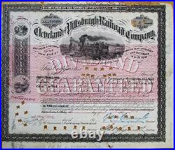 SPECIMEN/1870 Printer's Proof Cleveland & Pittsburgh Railroad Company PA / OH