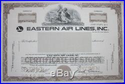 SPECIMEN Stock Certificate'Eastern Air Lines, Inc.' Airline/Aviation