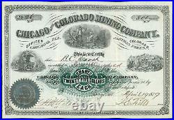 San Juan County Animas Forks Colorado Chicago & Colorado Mining Co 1879