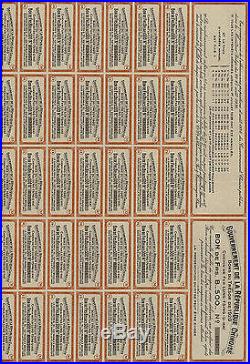 Scripophily China 1920 Lung Tsin U Hai Railway bond with coupons