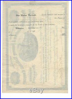 Springfield, Jackson & Pomeroy Railroad Co. Stock Certificate-1878