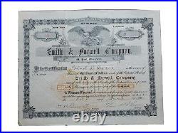 St. Paul, MN 1894 Smith & Farwell Stock Certificate #93 Issued to Frieud Brice