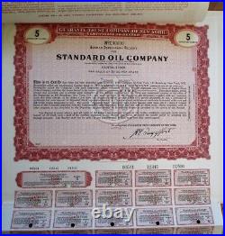 Standard Oil Company PAIR Giant SPECIMEN 1956 Stock/Bond Certificates