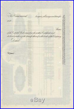 Standard Oil Company Specimen Stock Certificate 1920's Rare Nebraska Issue