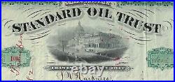 Standard Oil Trust, No. 100! Originalunterschrift J. D. Rockefeller