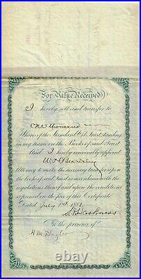 Standard Oil Trust, No. 100! Originalunterschrift J. D. Rockefeller