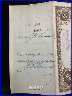 Standard Oil Trust original Aktie von 1885 mit John D. Rockefeller Unterschrift