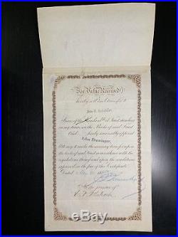 Standard Oil Trust original Aktie von 1885 mit John D. Rockefeller Unterschrift