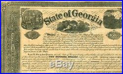 State of Georgia Civil War BOND 1st February 1862 Governor Joseph E Brown