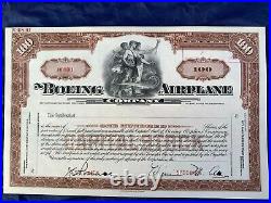 Stock Certificate BOEING AIRPLANE CO. 1958 Specimen EF condition 257 y