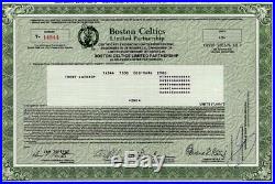 Stock Certificate Boston Celtics LP Basketball Set of 4