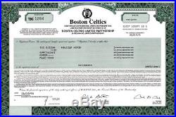 Stock Certificate Boston Celtics LP Basketball Set of 4