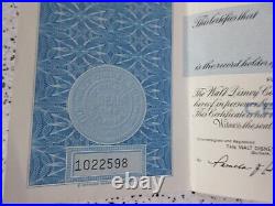 Stock Certificate Walt Disney Company 1993 Vintage Original 1 Share Listed Rare