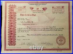 Stock certificate specimen rare CMKM DIAMONDS CERTIFICATE 470,000 shares