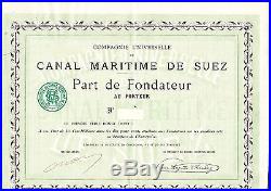 Suez Canal Founders Share Ultra Rare Only 2 Others Known