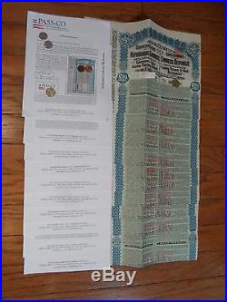 Super-Petchili Bond s, 1913 (Lung-Tsing-U-Hai) Coupons Uncancelled with PASS-CO