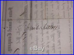 Sutro Tunnel Company Stock Certificate Signed Adolph Sutro 1868 Nevada Comstock
