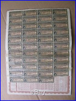 THREE 1913 CHINESE GOVERNMENT 5% £20 REORGANISATION GOLD LOAN CHINA with43 Coupons